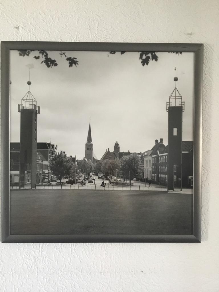 Grote zwart-wit foto van Franeker, Antiek en Kunst, Kunst | Tekeningen en Foto's, Ophalen of Verzenden