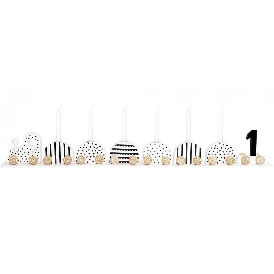 Jabadabado Verjaardagstrein - Feestelijke Decoratie, Wit, Nieuw, Ophalen of Verzenden, Minder dan 25 cm