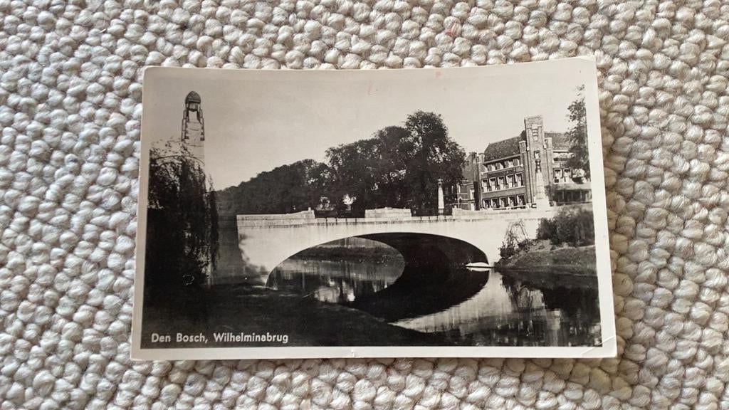 Ansichtkaart Den Bosch Wilhelminabrug 1954. 934, Verzamelen, Ansichtkaarten | Nederland, Ophalen of Verzenden, 1940 tot 1960, Gelopen