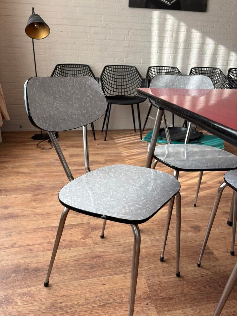 Stoeltjes vintage, Ophalen, Zo goed als nieuw, Wit, Vijf, Zes of meer stoelen