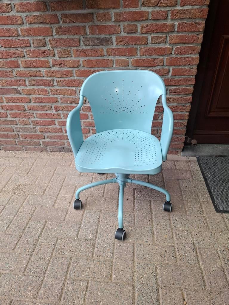 Ikea bureaustoel, in hoogte verstelbaar, goede staat, Ophalen, Gebruikt, Blauw, Bureaustoel