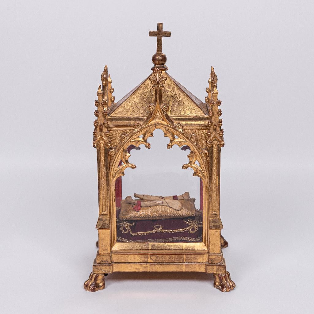 Reliek kerkje, neogotiek, 19e-eeuw, Antiek en Kunst, Ophalen of Verzenden