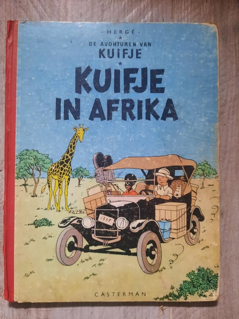 Kuifje in Afrika hc 1957 net album, Boeken, Gelezen, Eén stripboek, Ophalen of Verzenden, Hergé