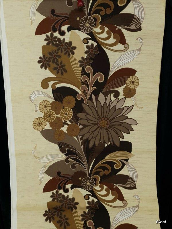 13227 Originele vintage retro stof stoffen gordijnstof Swiet, Overige kleuren, 120 cm of meer, Ophalen of Verzenden, Katoen