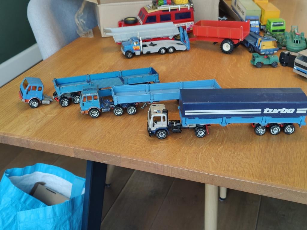 3x Siku Truck en Trailer TURBO, Ophalen of Verzenden, Bus of Vrachtwagen