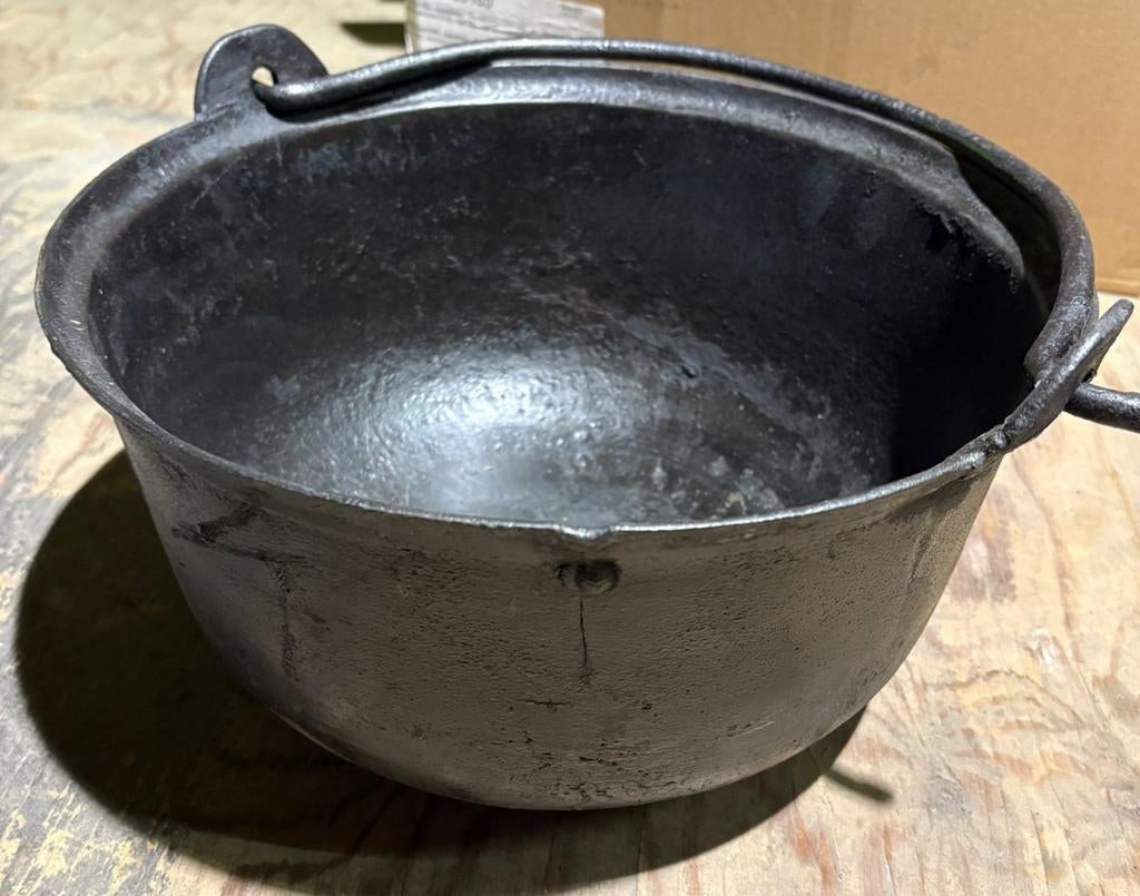 Gietijzeren ketel, Ophalen, Gebruikt