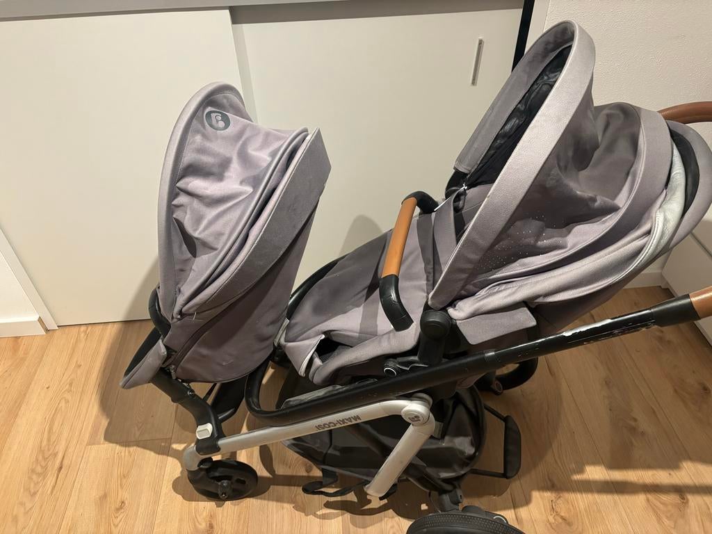 Maxi-Cosi duowagen grijs, Kinderen en Baby's, Kinderwagens en Combinaties, Gebruikt, Combiwagen, Maxi-Cosi, Duowagen, Ophalen