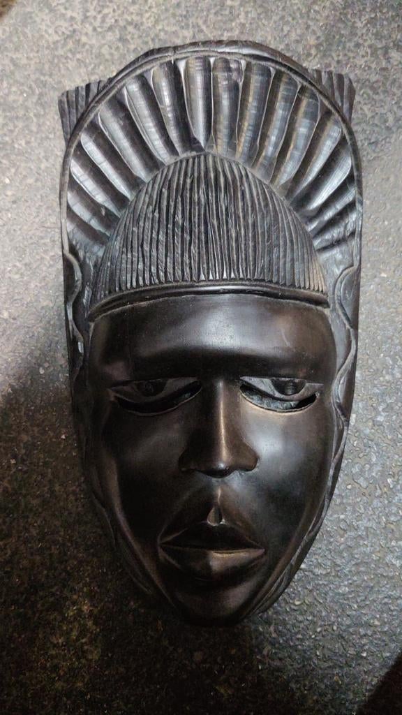 Afrikaans masker van Ebbenhout | zwaar!, Ophalen of Verzenden