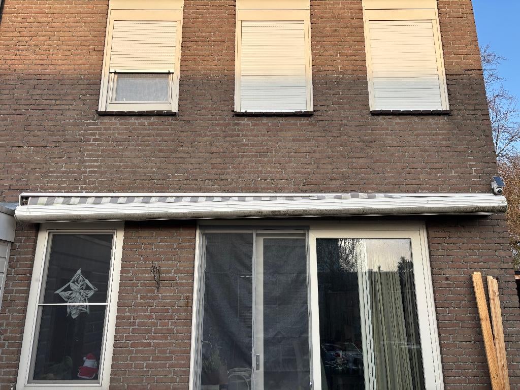 Knikarmscherm elektrisch (kapot), Tuin en Terras, Zonneschermen, Ophalen, Gebruikt, 450 cm of meer, Elektrisch