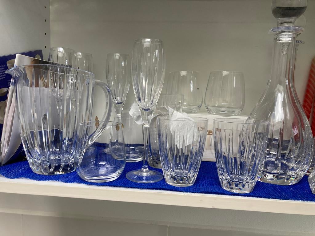 Wedgwood glazen en waterkan en karaf, Ophalen of Verzenden