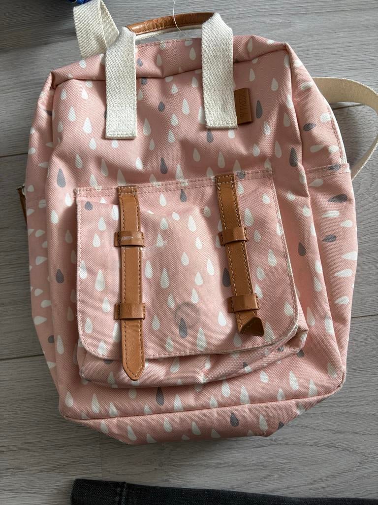 Fresk Peuter/Kleuter Rugtas - Roze met Regenval Print, Overige merken, Minder dan 30 cm, Ophalen of Verzenden, Minder dan 25 cm