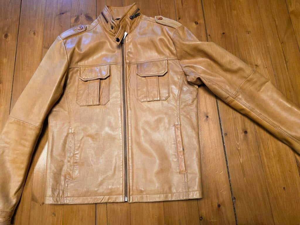 Goosecraft 804 Leren Jasje Maat L - Cognac Bruin, Maat 52/54 (L), Bruin, GOOSECRAFT, Ophalen of Verzenden