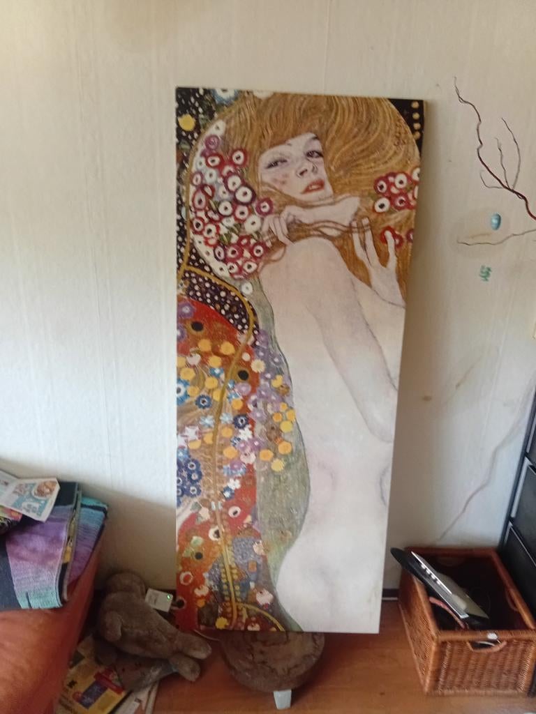 Canvas Klimt, Ophalen of Verzenden, Schilderij