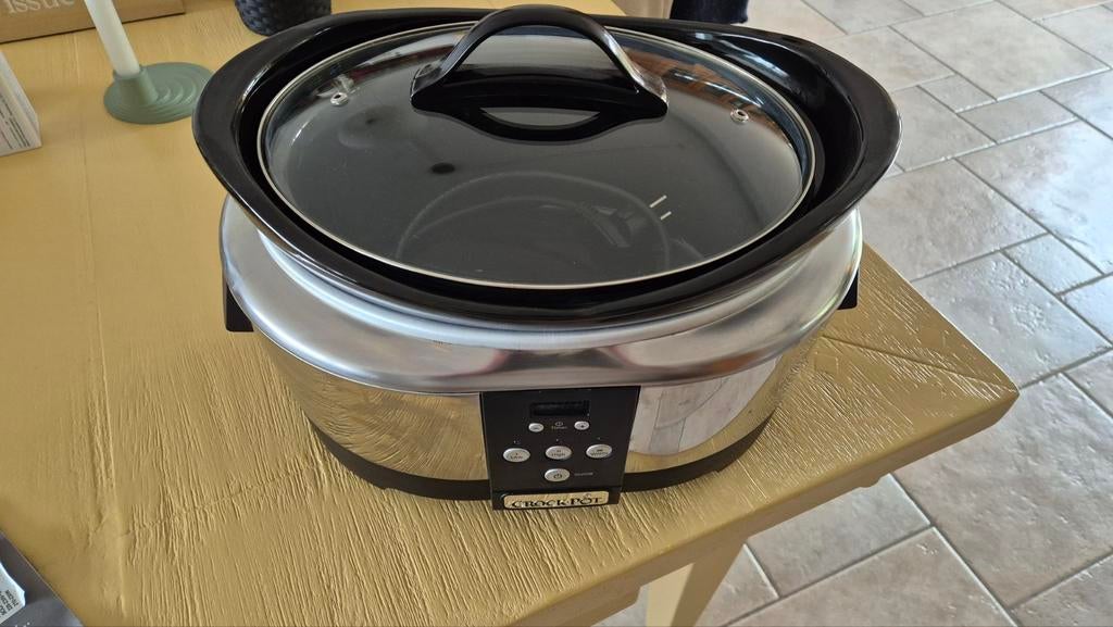 Crock-Pot Slowcooker 5,7 Liter - Ideaal voor Stoofpotten, Ophalen of Verzenden, Timer, Zo goed als nieuw