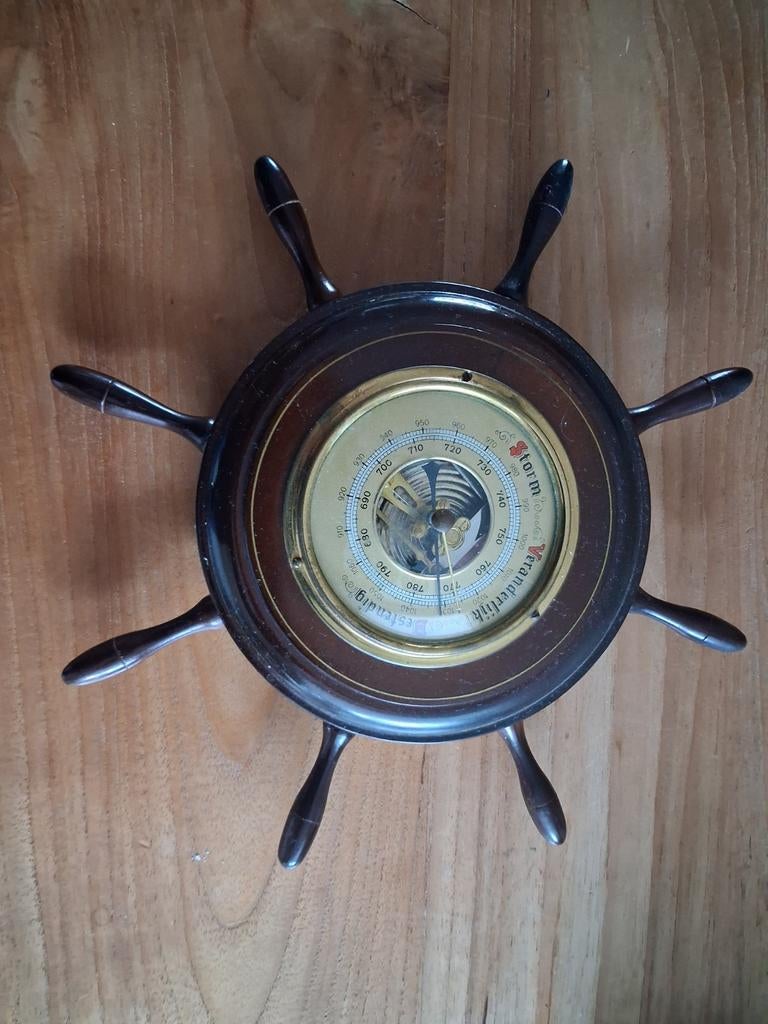 Barometer in scheepsroer vorm, Ophalen of Verzenden