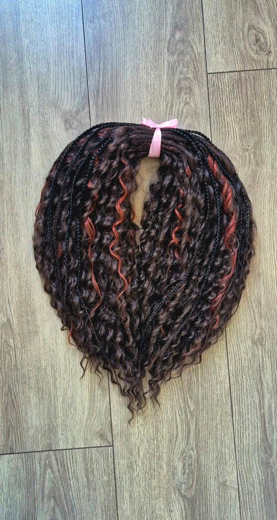 Dreadlocks Vlechten Set Donkerbruin 55DE krullen dread, Ophalen of Verzenden, Nieuw, Pruik of Haarverlenging