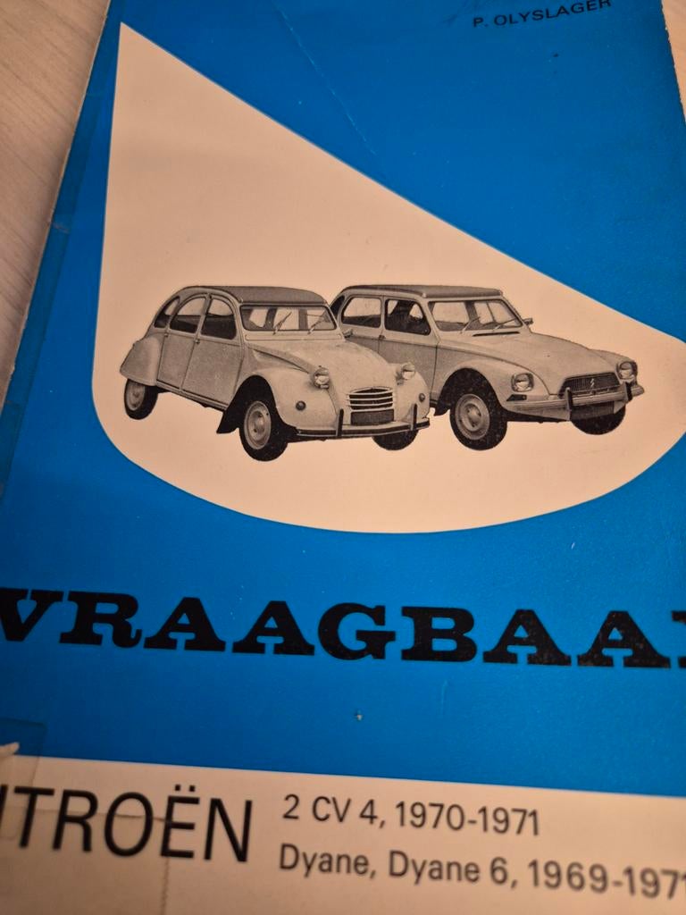 Vraagbaak Citroën 2cv Dyane 6 eend 1969 1970 1971 modellen, Ophalen of Verzenden