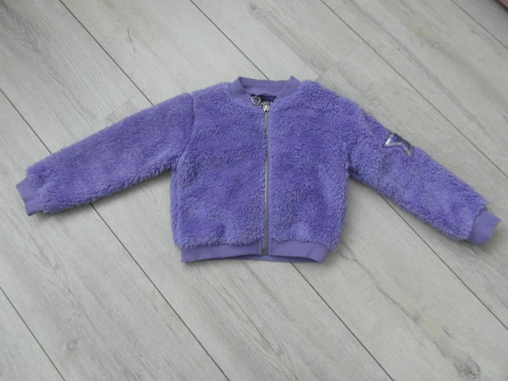 Ai Girl - Lila paars teddy jasje - 92, Meisje, Ophalen of Verzenden, Zo goed als nieuw, Ai-girl