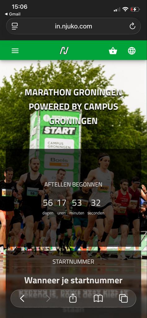 Halve marathon Groningen 31 mei 2026 startbewijs, Eén persoon, Mei
