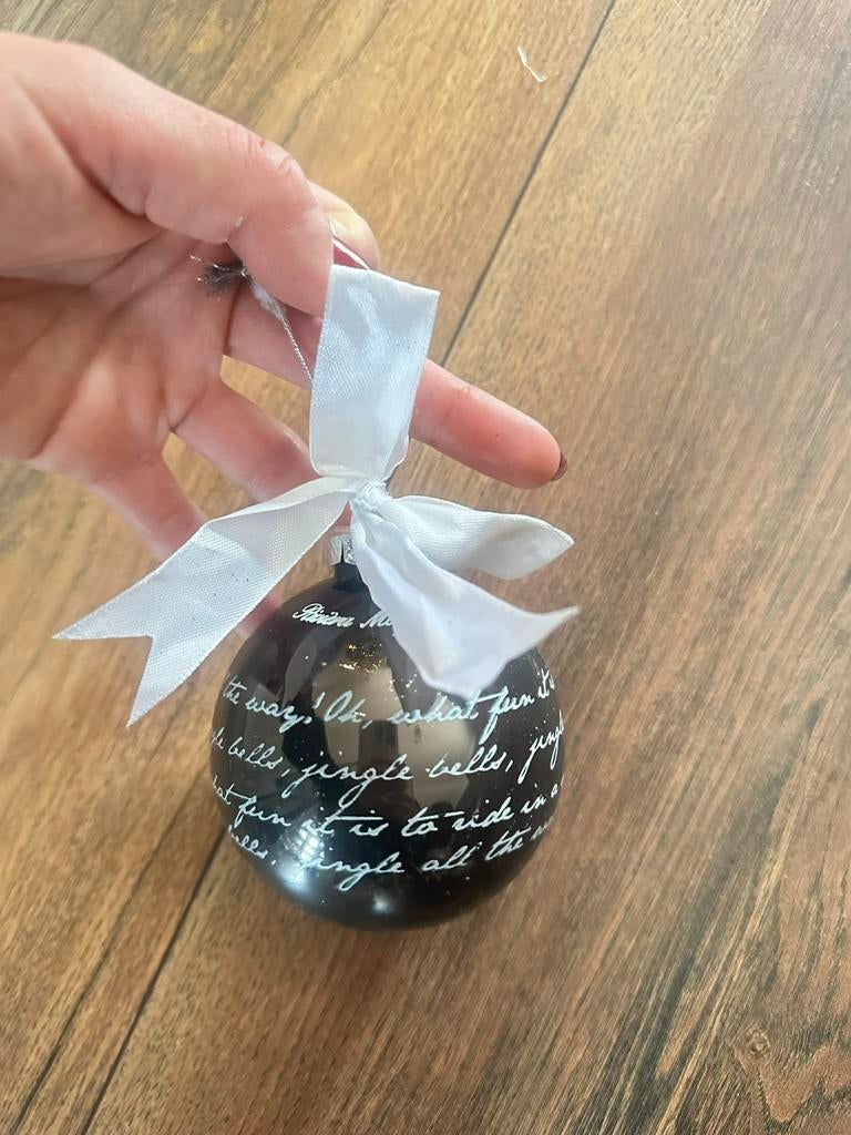 Rivièra maison zwarte kerstbal, Diversen, Kerst, Ophalen of Verzenden, Gebruikt