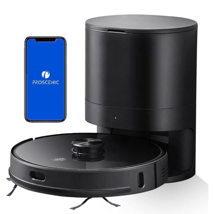 Robot stofzuiger Proscenic M7 PRO met dustcollector, Ophalen of Verzenden, Zo goed als nieuw, Robotstofzuiger, Minder dan 1200 watt