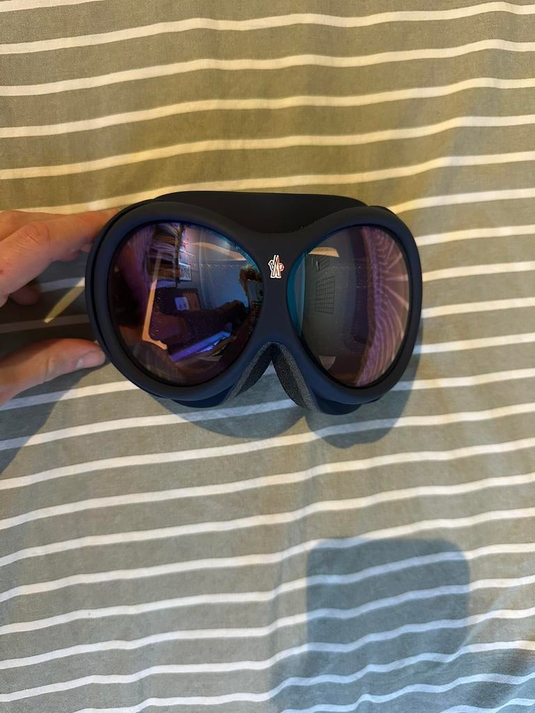 Moncler Skibril donkerblauw, Overige merken, Overige typen, Nieuw, Ophalen of Verzenden