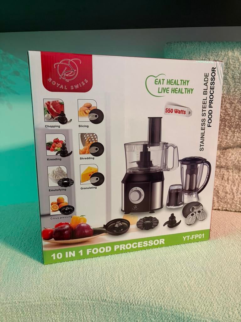 Keukenmachine 10 in 1 NIEUW IN DOOS zwart incl blender, Ophalen, Nieuw, Blender