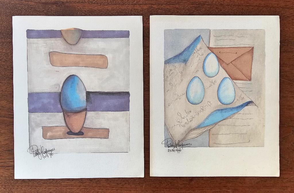 2 zeefdrukken PATTY HARPENAU gesigneerd / 1996, Antiek en Kunst, Kunst | Litho's en Zeefdrukken, Ophalen of Verzenden