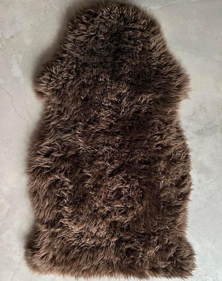 Ikea Skold Schapenvacht Donkerbruin, Huis en Inrichting, Stoffering | Tapijten en Kleden, X, Zo goed als nieuw, X, Rechthoekig