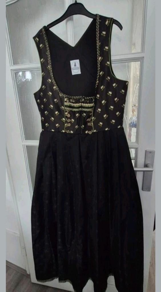 Krüger Dirndl Maat 40 Zwart/Groen, Zwart, Ophalen of Verzenden, Zo goed als nieuw, Boven de knie