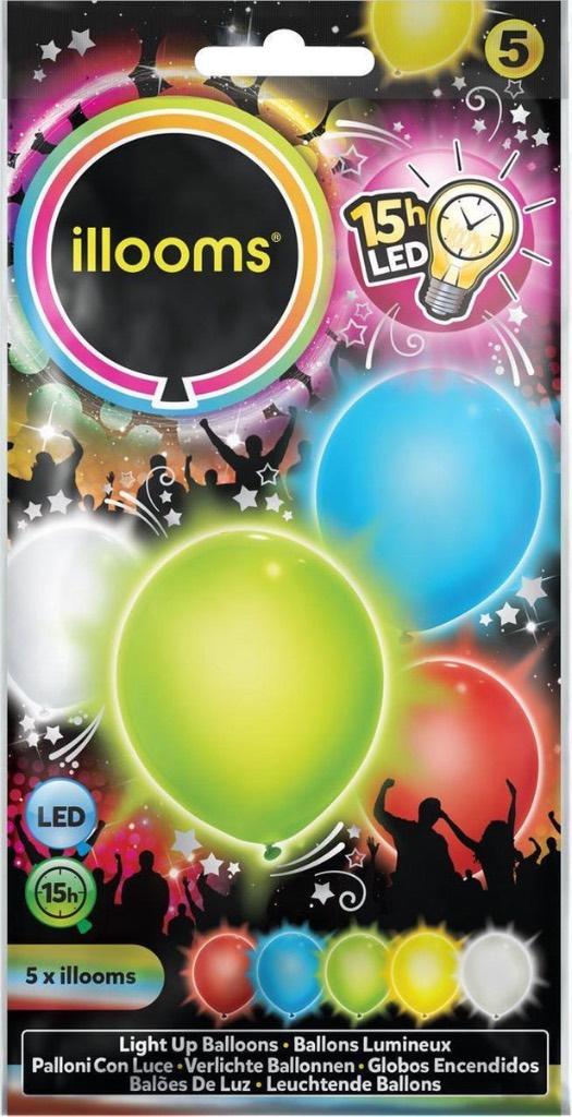 Illooms LED Ballonnen Mixed - 5 Stuks, Hobby en Vrije tijd, Feestartikelen, Ophalen of Verzenden, Nieuw, Versiering