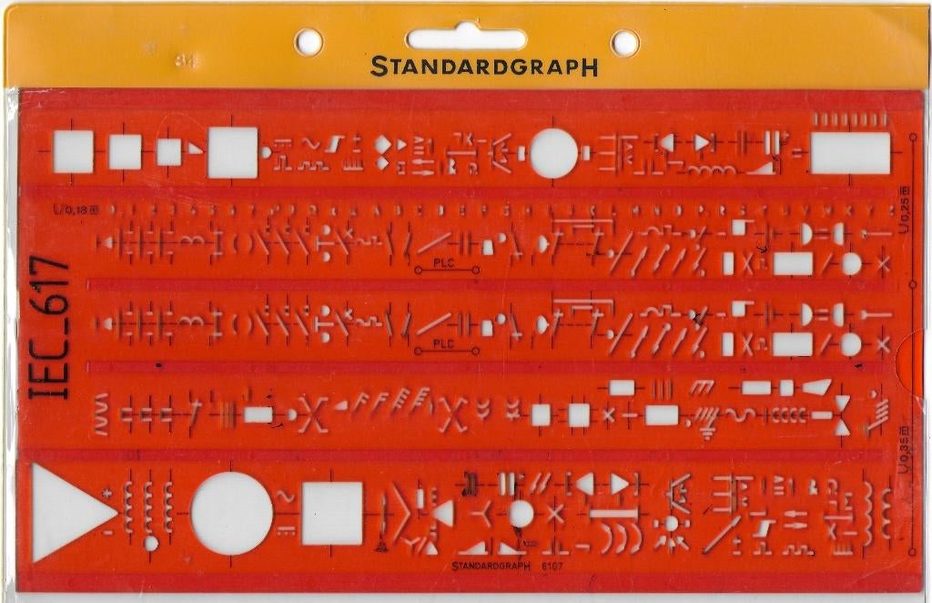 rotring standardgraph tekensjabloon  IEC_617, Ophalen of Verzenden, Gebruikt, Overige typen