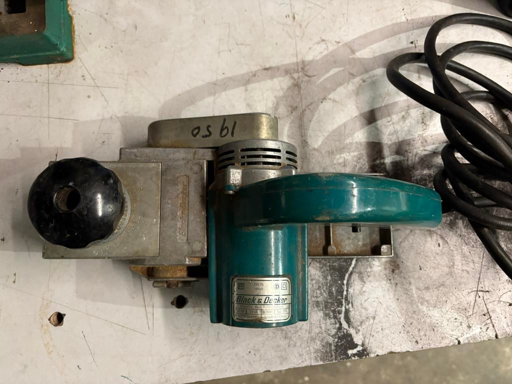 Electrische schaafmachine black en decker, Ophalen of Verzenden, Zo goed als nieuw, Elektrisch