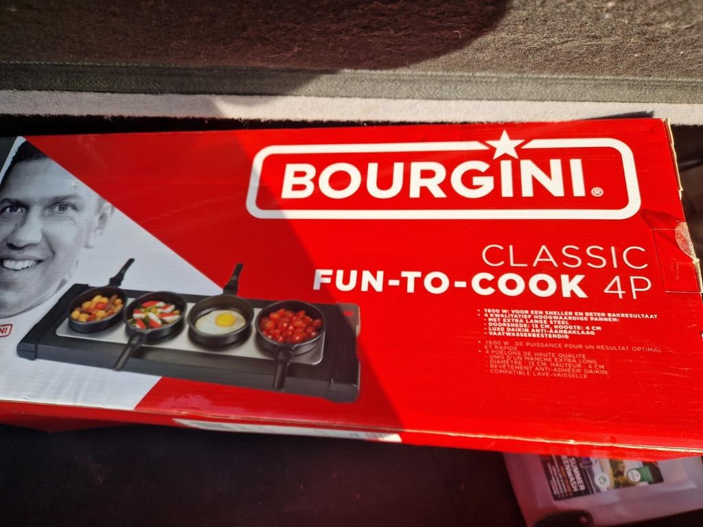 2x Gourmetstel Bourgini Classic Fun-To-Cook 4P, Witgoed en Apparatuur, Gourmetstellen, Ophalen, Nieuw, Minder dan 4 personen