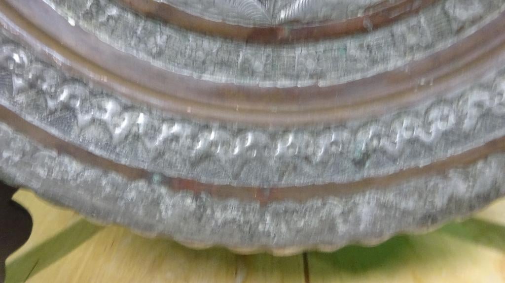 Antiek koperen wandbord, Ophalen of Verzenden