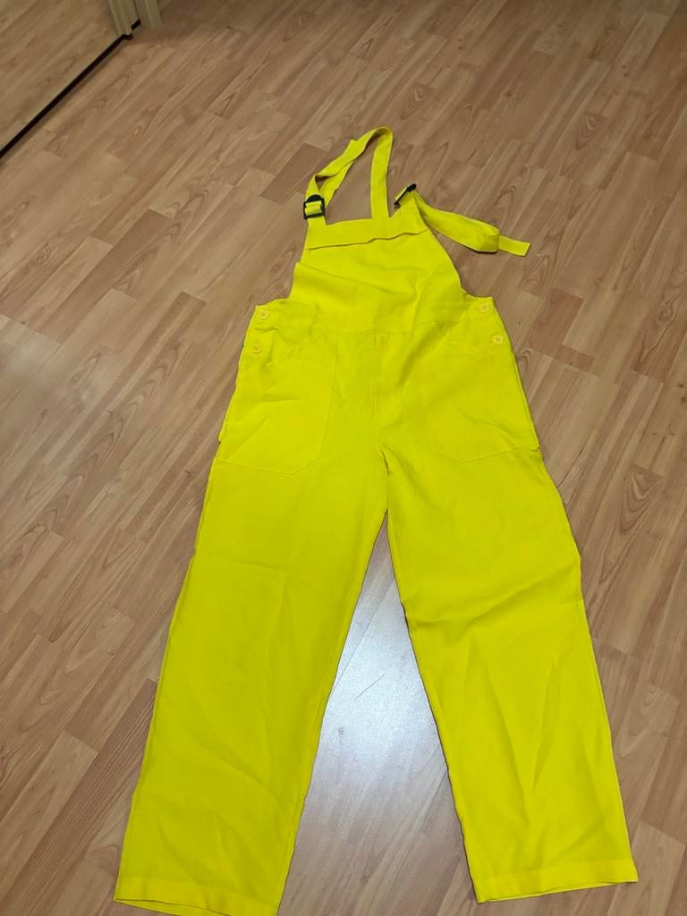 Gele Carnaval Overall, Maat 38/40 (M), Carnaval, Ophalen of Verzenden, Zo goed als nieuw