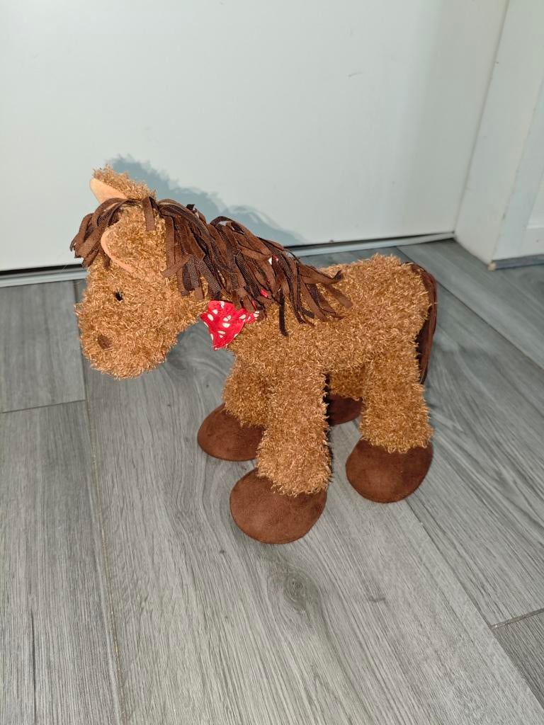 Bruin Paard Knuffel Happy Horse, Ophalen of Verzenden, Zo goed als nieuw, Paard