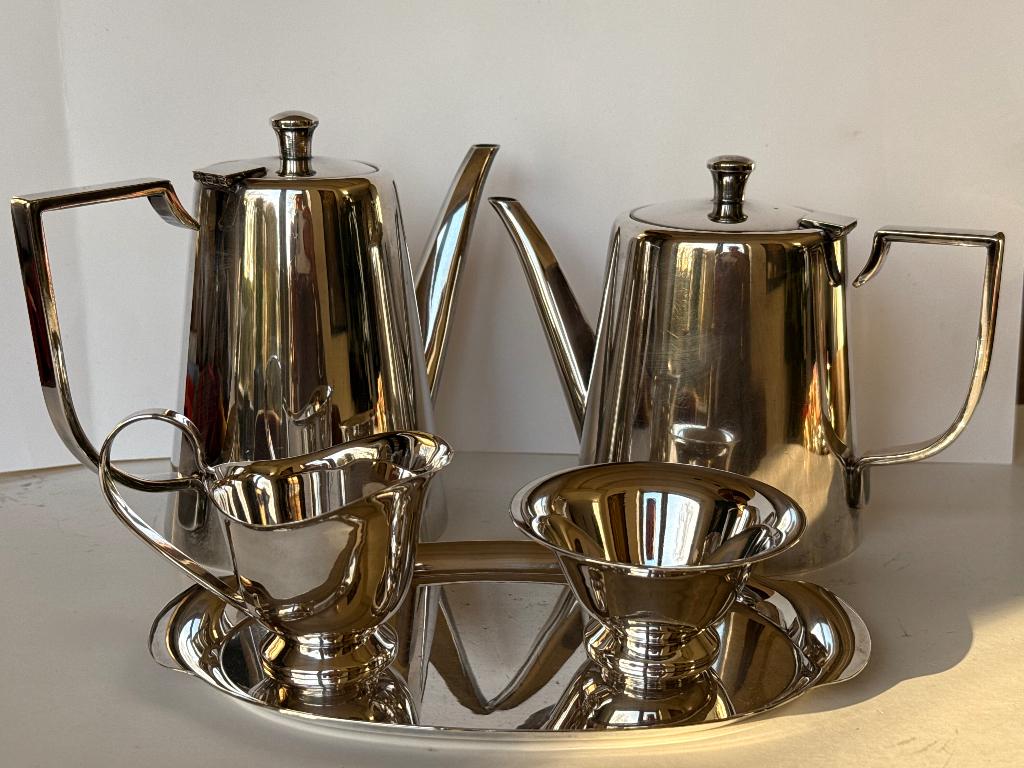 Sola 100 verzilverd thee en koffie set, Ophalen of Verzenden