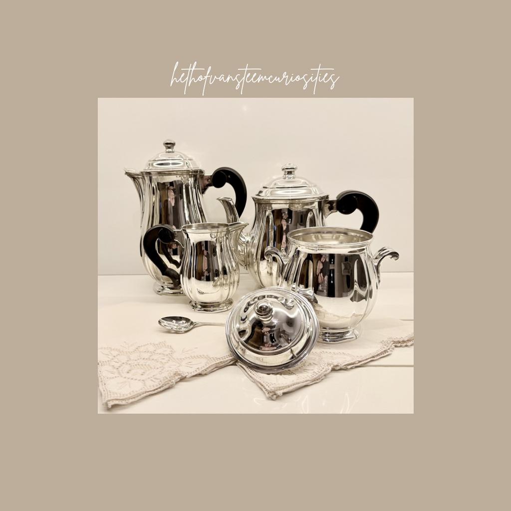 Art Deco Ercuis Theeservies, circa 1930, Ophalen of Verzenden, Zilver