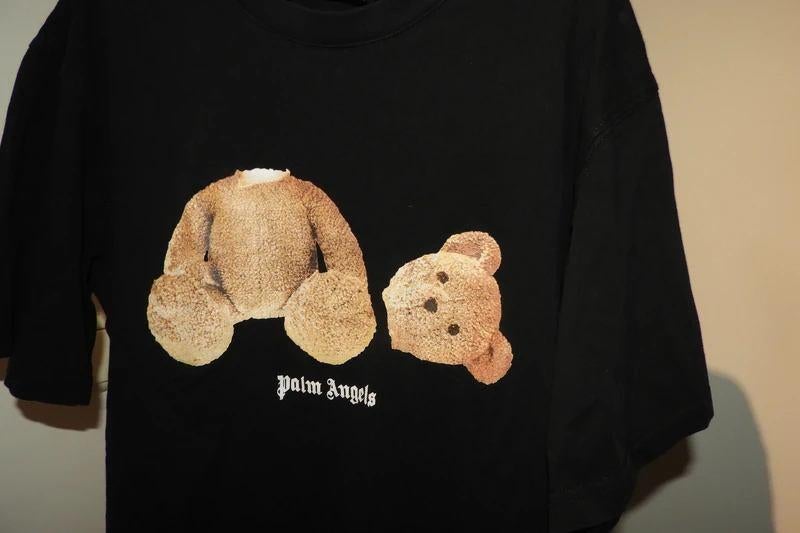 Palm Angels zwart shirt beren opdruk merk druk rug M, Palm Angels, Zwart, Gedragen, Verzenden