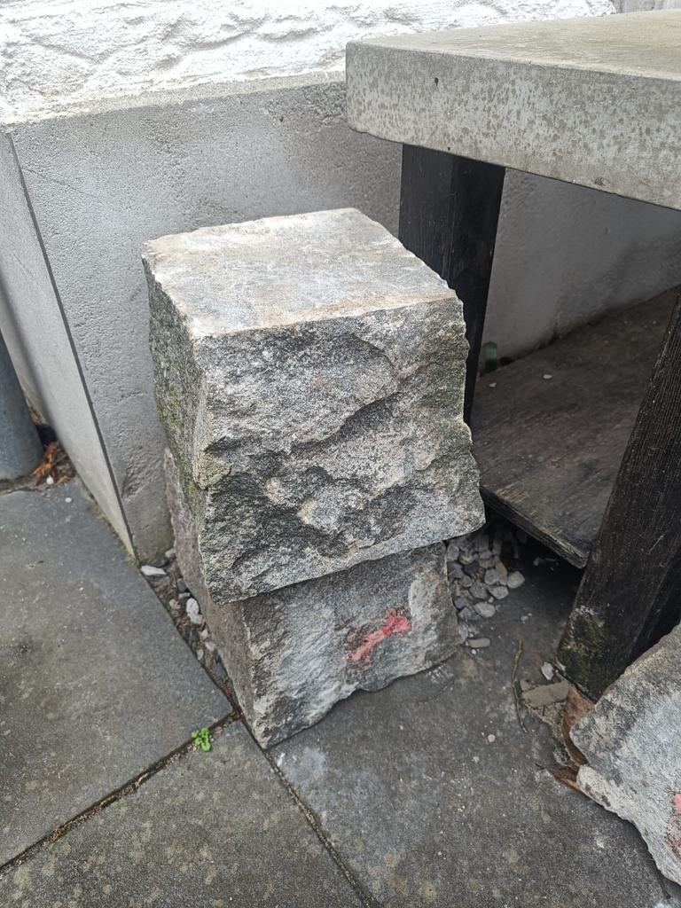 Basalt natuursteen blokken keien bielzen 300 stuks, Tuin en Terras, Bielzen en Borders, Ophalen, Gebruikt, Natuursteen, Minder dan 100 cm