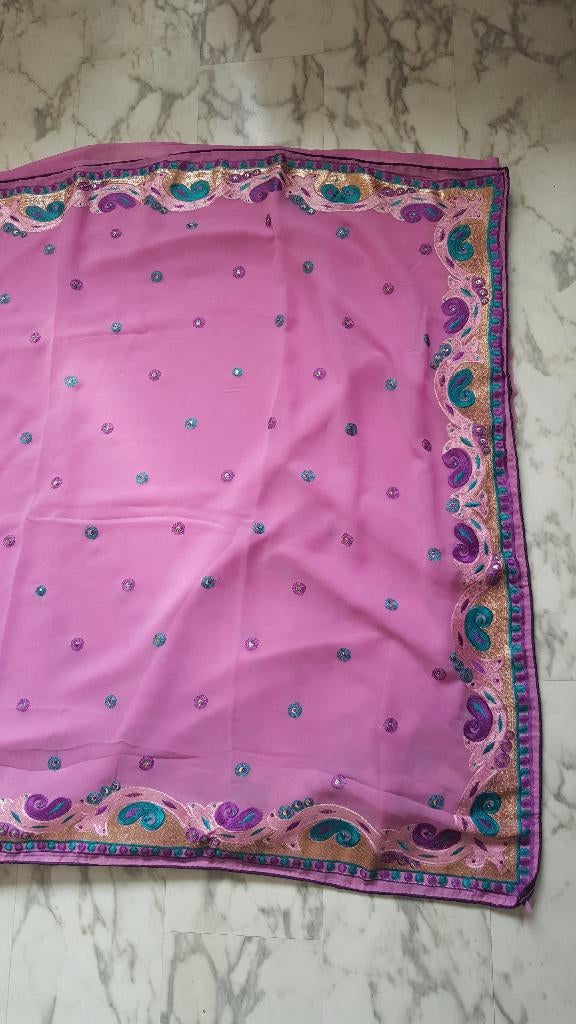 Saree | Sari - met blouse, Ophalen of Verzenden, Zo goed als nieuw, Overige typen