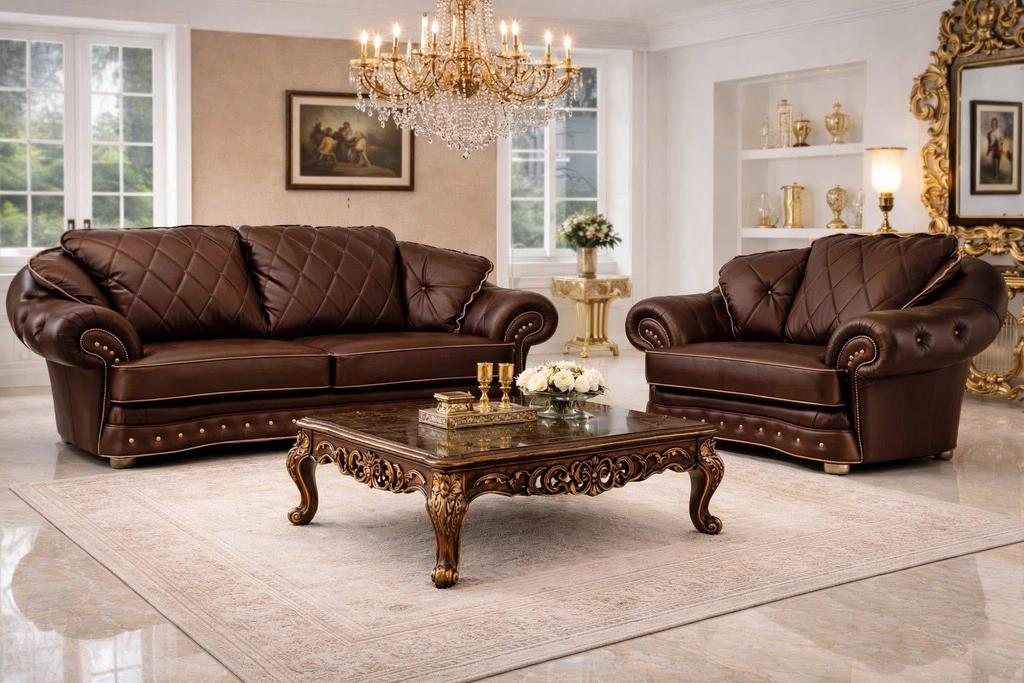 Italiaanse Exclusieve barok klassieke roesjes bankstellen, Huis en Inrichting, Ophalen of Verzenden, Nieuw, Rechthoekig, 125 cm of meer