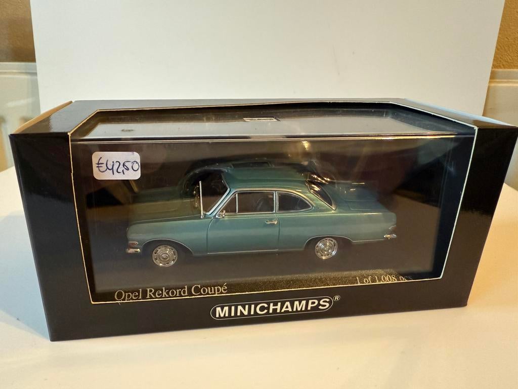 Opel Rekord A Coupé 1962 - turquoise - Minichamps - Nieuw, Ophalen of Verzenden, Nieuw, Auto, MiniChamps