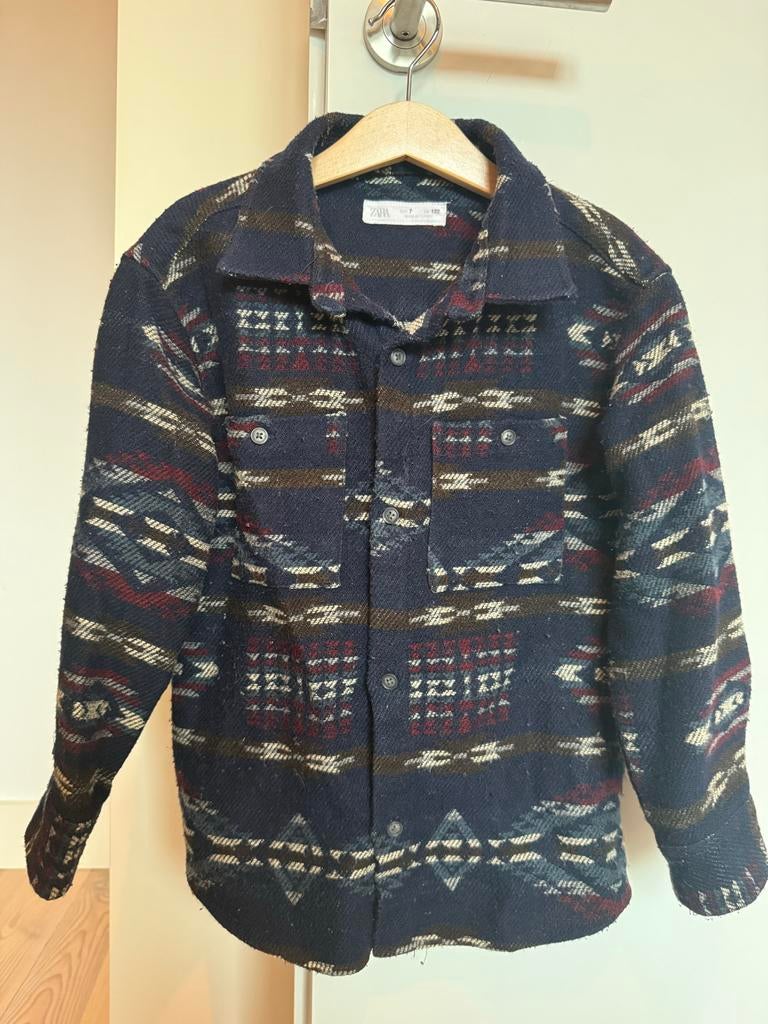Zara jak/overhemd maat 122, Ophalen of Verzenden, Zo goed als nieuw, Jongen, Jas