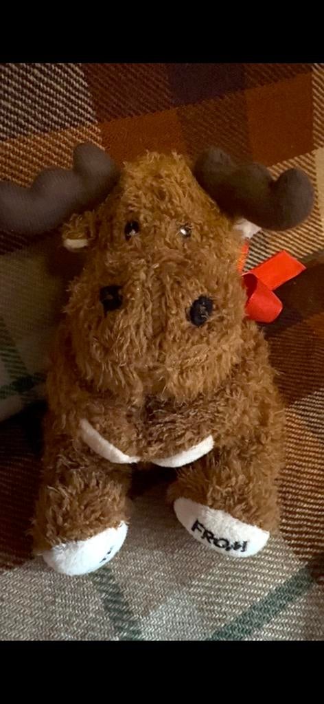 Rendier eland goose canada knuffel bruin, Kinderen en Baby's, Ophalen of Verzenden, Zo goed als nieuw, Overige typen