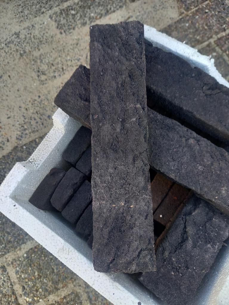 Zwarte Steenstrips - Baksteen Waalformaat, Ophalen, Overige materialen, Overige typen, Nieuw