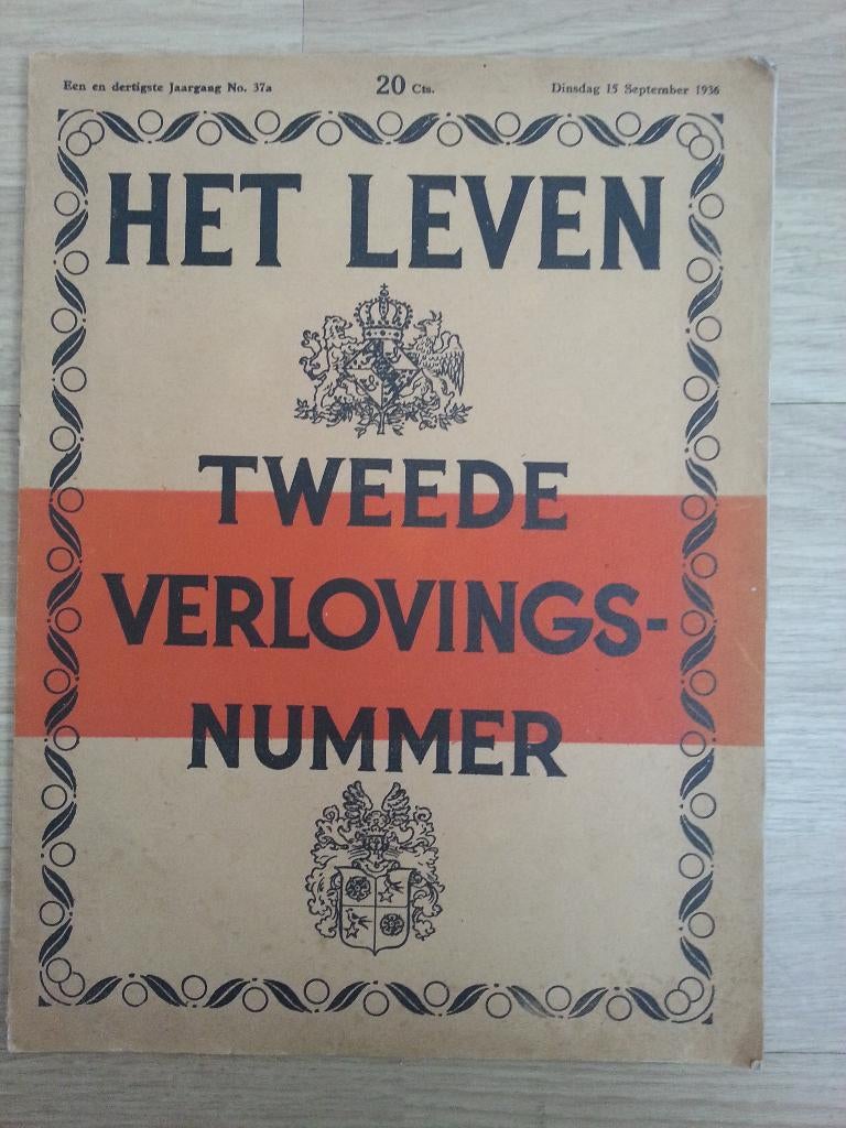 Het leven tweede verlovingsnummer 15-09-1936, Ophalen of Verzenden, Zo goed als nieuw, Nederland, Tijdschrift of Boek
