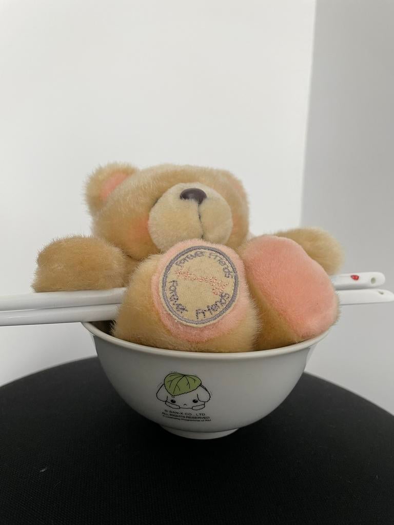 Forever Friends Beertje met Kom en Stokjes, Ophalen of Verzenden, Nieuw, Beer