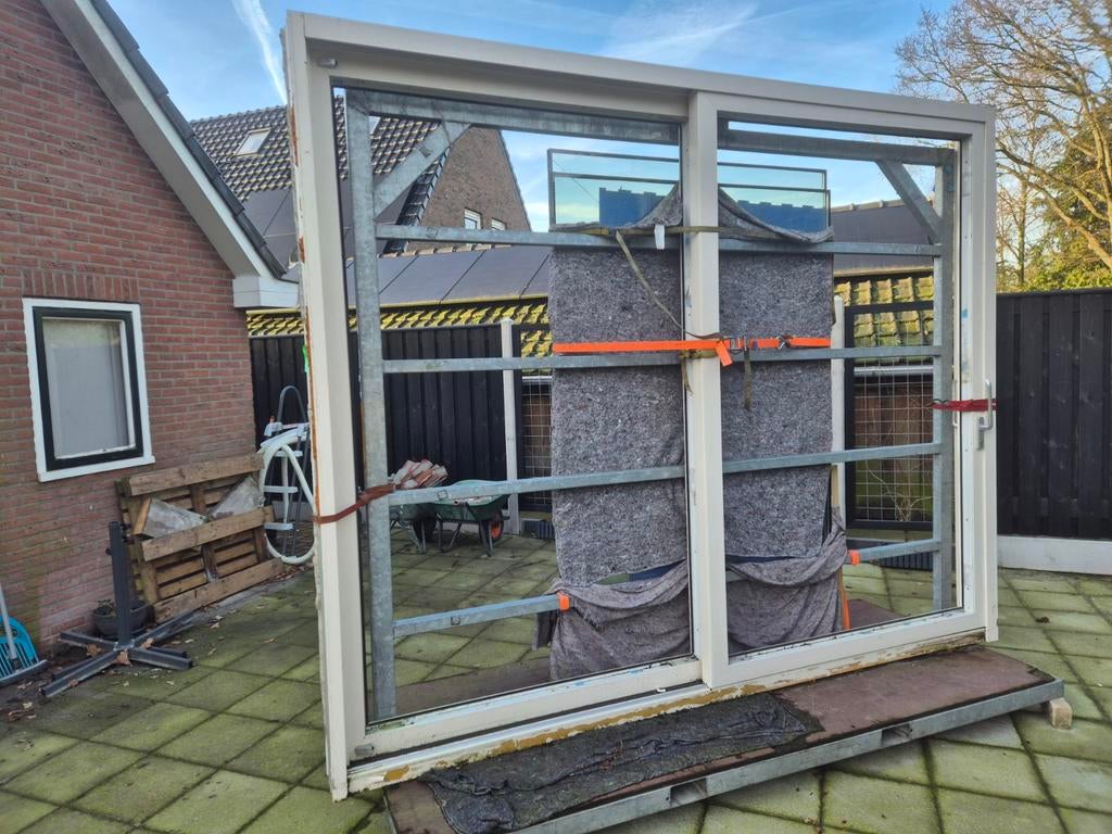 Kunstof schuifpui HR++, Ophalen, Kunststof, Gebruikt, 225 cm of meer